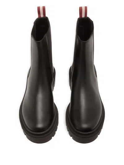 Bally Leather Platform Chelsea Boots
