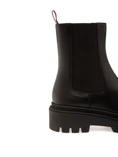 Bally Leather Platform Chelsea Boots