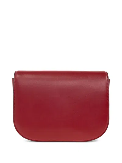 Furla Small Sfera Curved-flap Cross Body Bag In Red