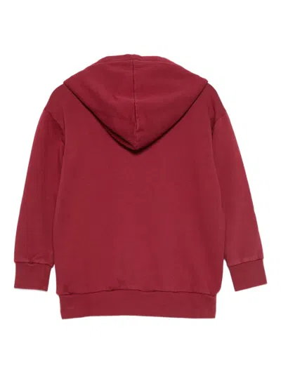 Etro Pegasus-motif Hoodie In Burgundy