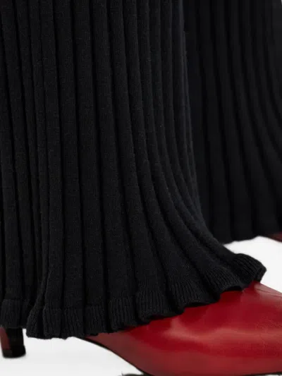 Lisa Yang Ribbed-knit Flared Trousers