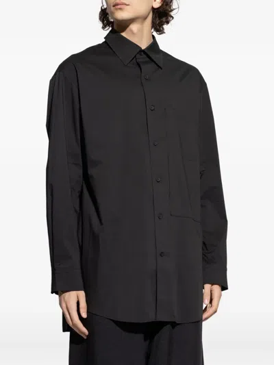 Y-3 Button-fastening Shirt In Black