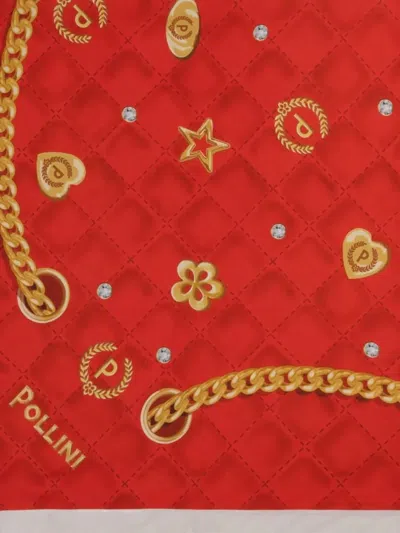 Pollini Chain-print Scarf In Red