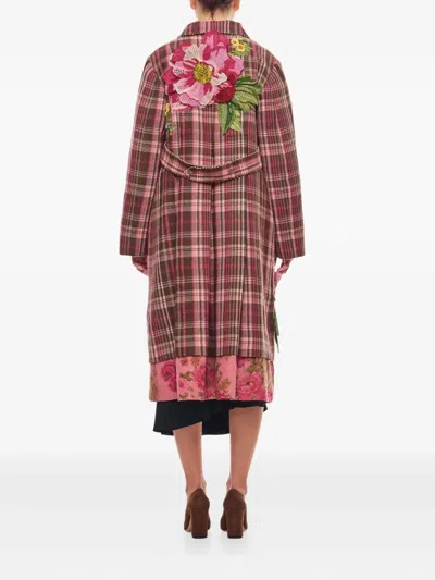 Péro Reversible Double-breasted Coat In Pink
