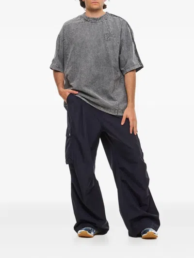 Wooyoungmi Pleated-front Cargo Trousers In Blue