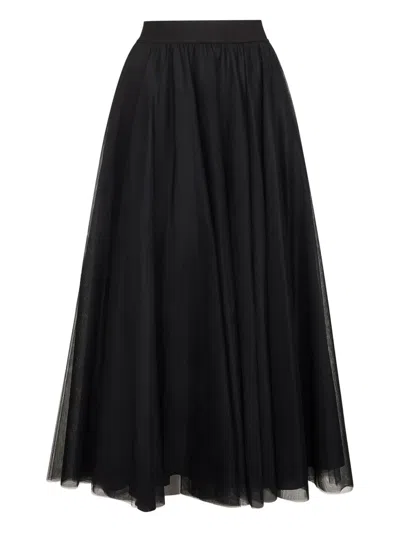 Blanca Vita Elasticated-waistband Skirt In Black