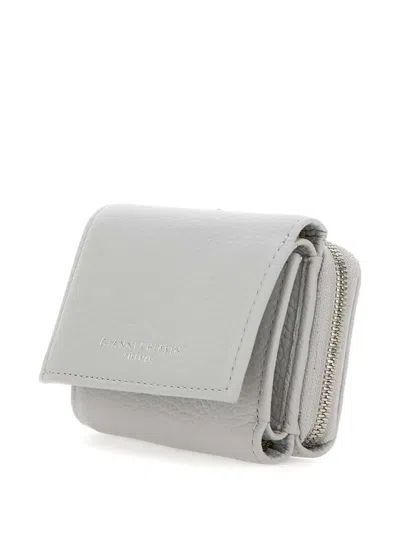 Gianni Chiarini Leather Zip-around Wallet In Blue