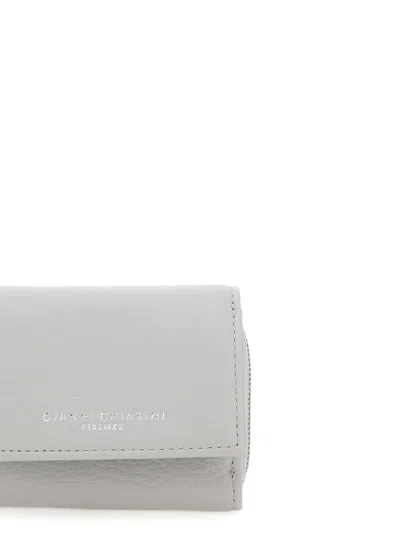 Gianni Chiarini Leather Zip-around Wallet In Blue