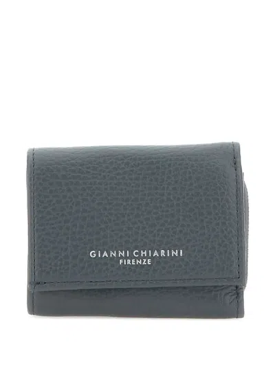 Gianni Chiarini Zip-around Leather Wallet In Blue