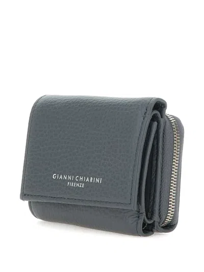 Gianni Chiarini Zip-around Leather Wallet In Blue