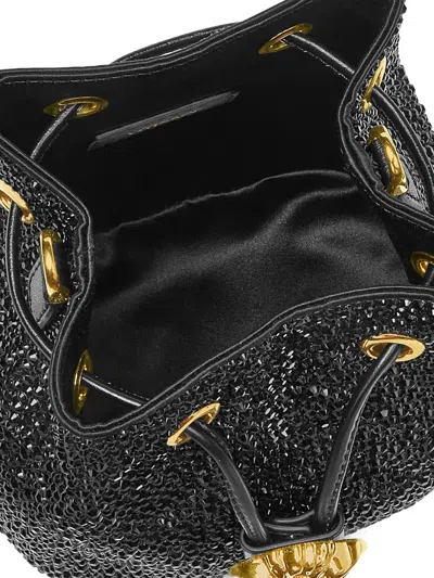 Versace La Medusa Crystal-embellished Mini Bucket Bag