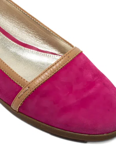 Pre-owned Tod's Vintage  Panelled Flats In Pink