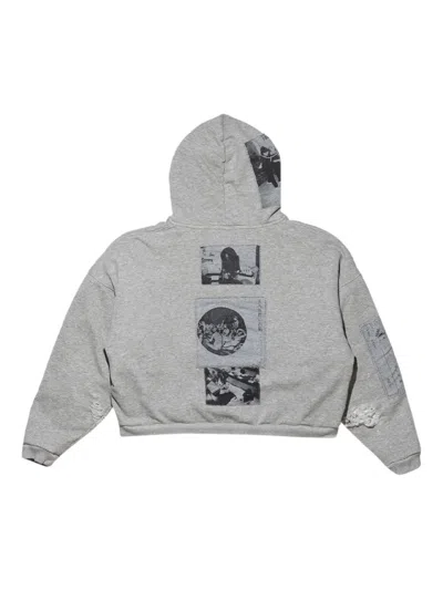 Enfants Riches Deprimes Assemblage Graphic-print Zip Hoodie In Gray
