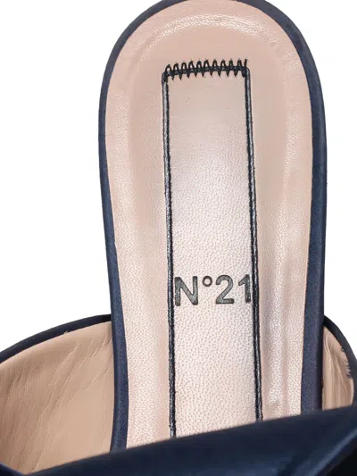 Pre-owned N°21  Knotted Satin Sandals In Blue