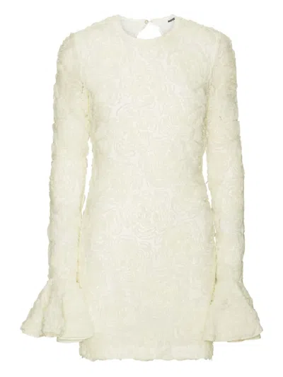Rotate Birger Christensen Rose-embellished Bell-sleeve Mini Dress