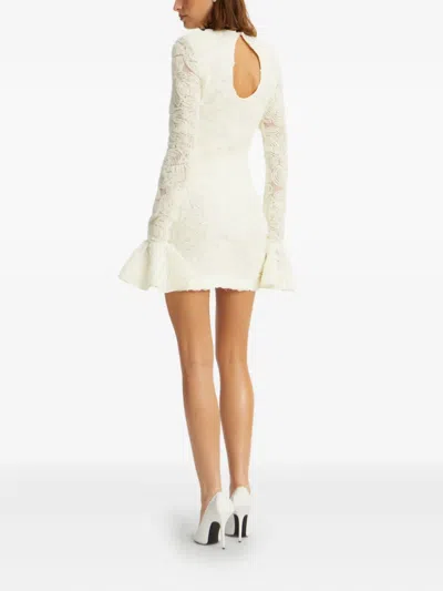 Rotate Birger Christensen Rose-embellished Bell-sleeve Mini Dress