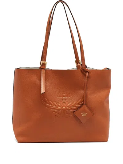Pre-owned Mcm 2024 Himmel Tote Bag In Brown