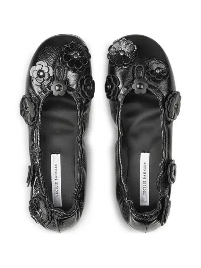 Cecilie Bahnsen Brielle Flower-embellished Ballet Flats