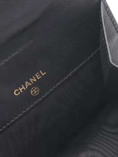 Pre-owned Chanel 1996 Timeless Wallet In Black