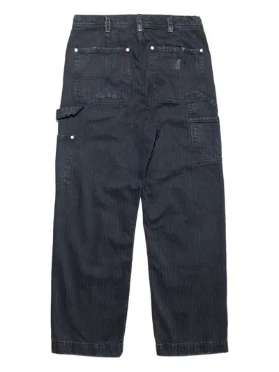 Enfants Riches Deprimes Knee-patch Striped-pattern Pants