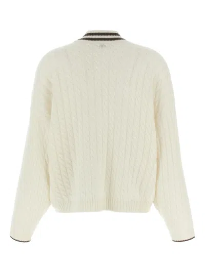 Brunello Cucinelli Cable-knit Logo-patch Cardigan