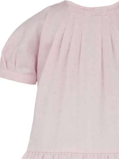 Emporio Armani Logo-pattern Ruffled Dress In Pink