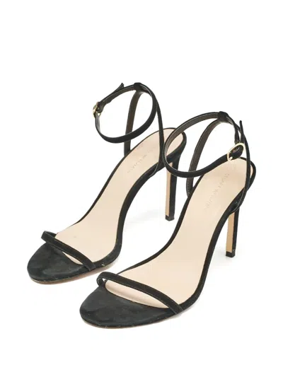 Pre-owned Stuart Weitzman  100mm Suede Ankle-strap Sandals