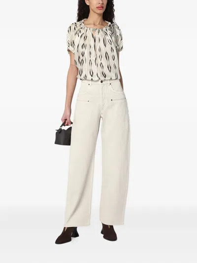 Isabel Marant Graphic-pattern Pleated Blouse
