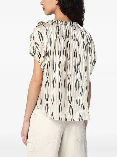 Isabel Marant Graphic-pattern Pleated Blouse