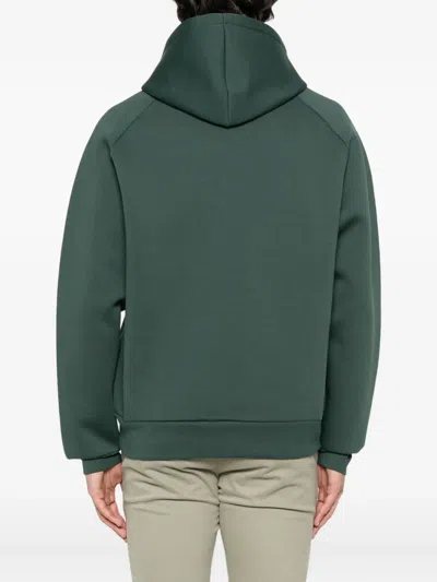 Autry Oversized Hooded Neoprene Jacket In Green