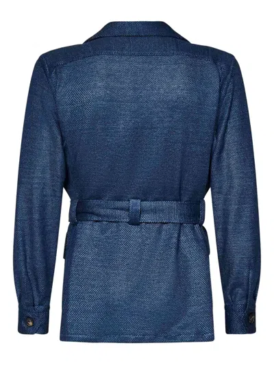 Franzese Collection Franzese Napoli David Beckham Model Blazer In Blue