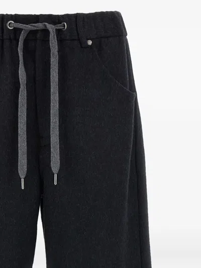 Brunello Cucinelli Drawstring-waistband Trousers In Black