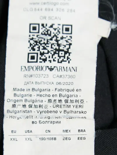 Pre-owned Emporio Armani Embroidered-logo Cotton T-shirt In Black