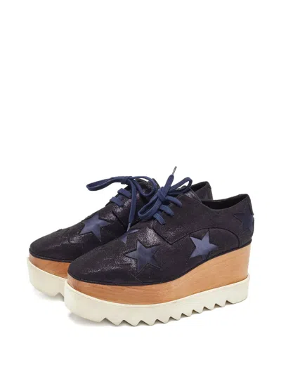 Pre-owned Stella Mccartney 80mm Star-patch Platform Lace-up Shoes