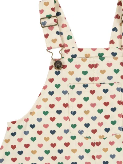 Konges Sløjd Heart-print Pinafore Dress In Neutral