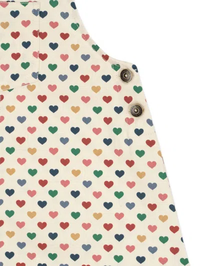 Konges Sløjd Heart-print Pinafore Dress In Neutral
