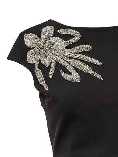 Chiara Boni La Petite Robe Hesup Handmade-embroidery Midi Dress In Black