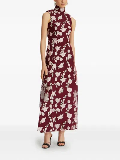 Rotate Birger Christensen Rotate Sleeveless Maxi Dress In Red