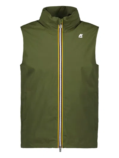 K-way Valen Zip-fastening Gilet In Green