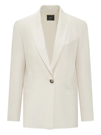 Pinko Single-breasted Blazer In White