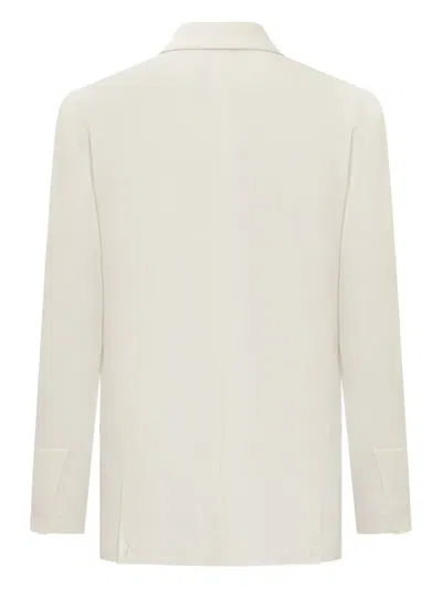 Pinko Single-breasted Blazer In White