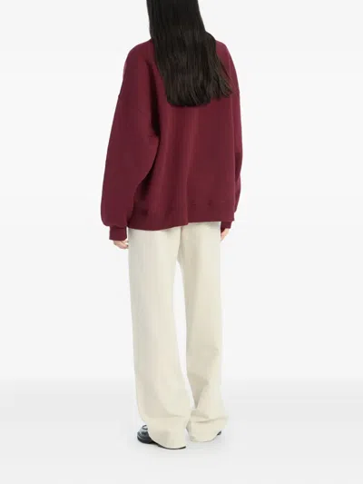 Rotate Birger Christensen Heavy Bordeaux Sweatshirt In Red