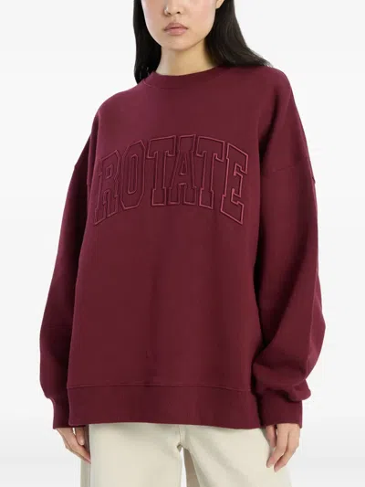 Rotate Birger Christensen Heavy Bordeaux Sweatshirt In Red