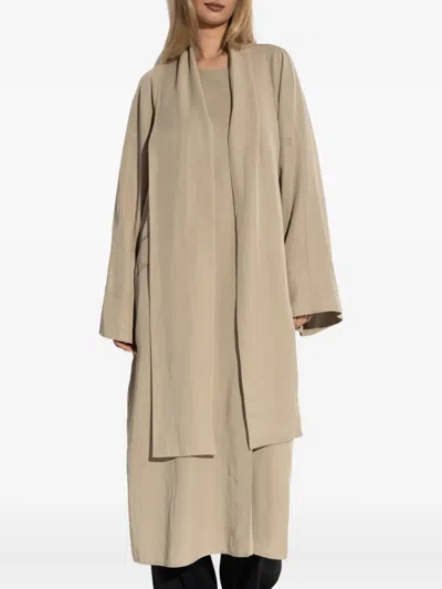 By Malene Birger Draped Open-front Coat