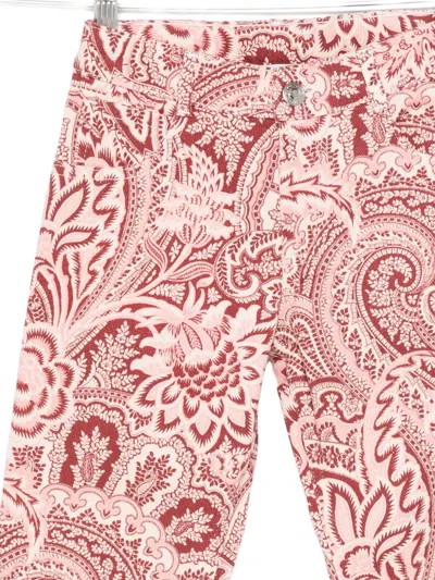 Etro Paisley-print Trousers In Pink