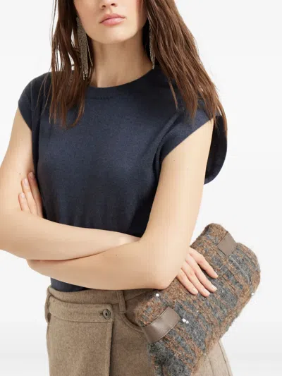 Brunello Cucinelli Essence Sequin-embellished Clutch Bag