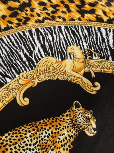Versace Animal-print Pillow Case (set Of Two) In Brown