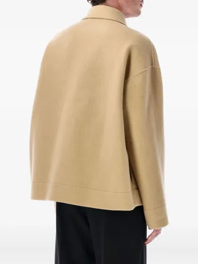 Jil Sander Embroidered 170 Front Pocket Jacket In Neutral