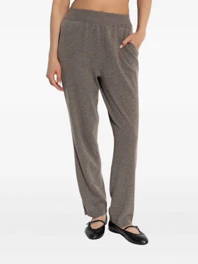 Lisa Yang Elastic-waistband Cashmere Trousers In Gray
