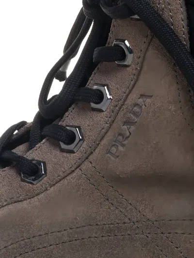 Pre-owned Prada 2024 Suede Boots In Brown